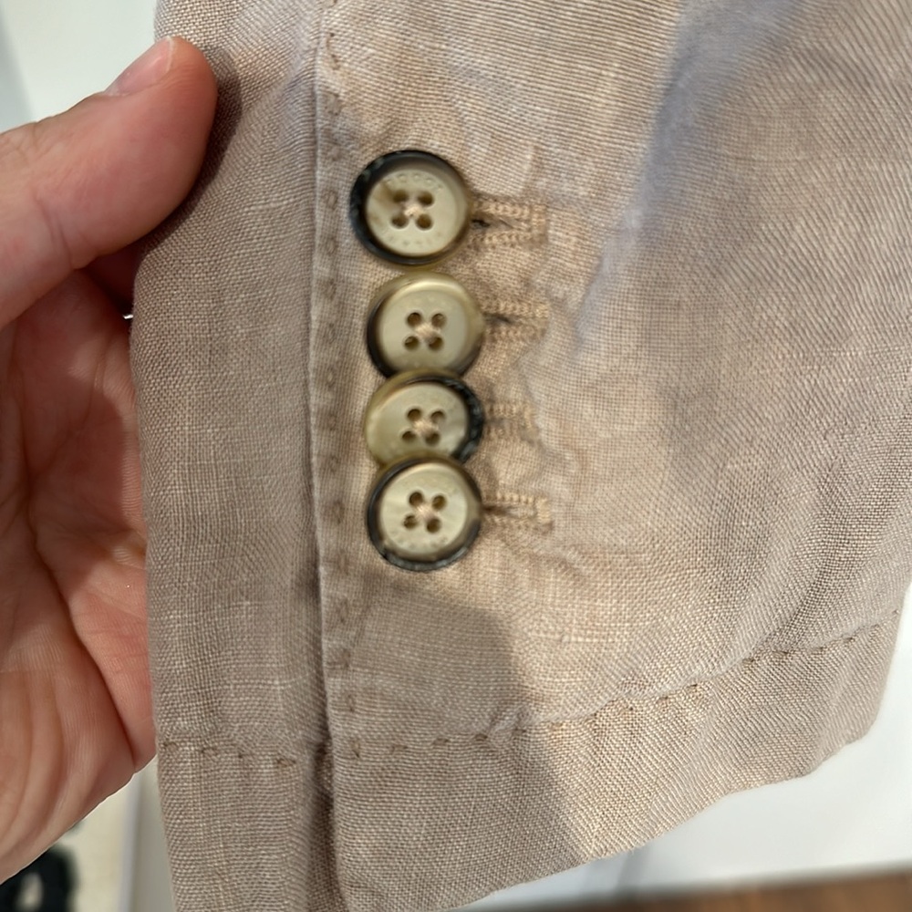 NWT Boggi Milano Linen Khaki Unlined Sportcoat. Perfect for summer! - Picture 2 of 8